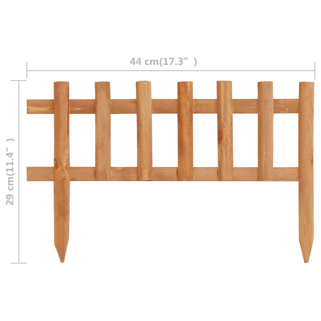 Beeteinfassung Rasenkanten 10 Stk. Tannenholz 4,4 m Beetumrandung 44 x 29 cm
