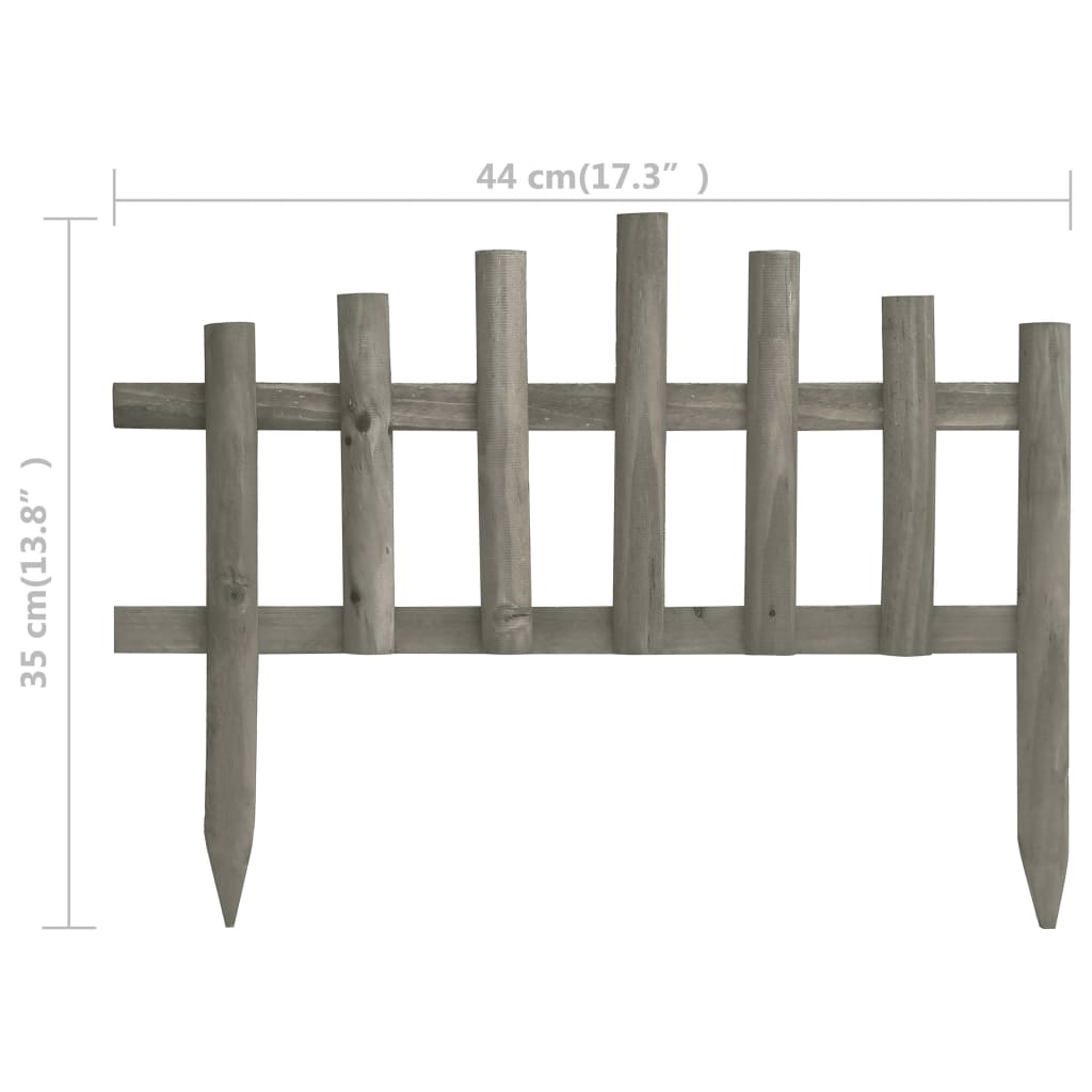 Beeteinfassung Rasenkanten 10 Stk. Tannenholz 4,4 m Beetumrandung 44 x 35 cm