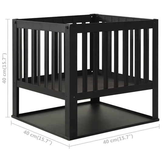 Feuerstelle 40x40x40 cm Stahl Schwarz Firepit Feuerkorb quadratisch