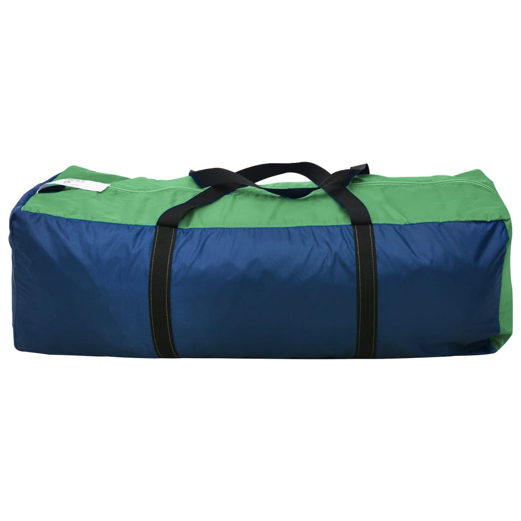 Campingzelt 6 Personen Familienzelt Blau Grün 576x235x190 cm Gruppenzelt 2 Kabinen
