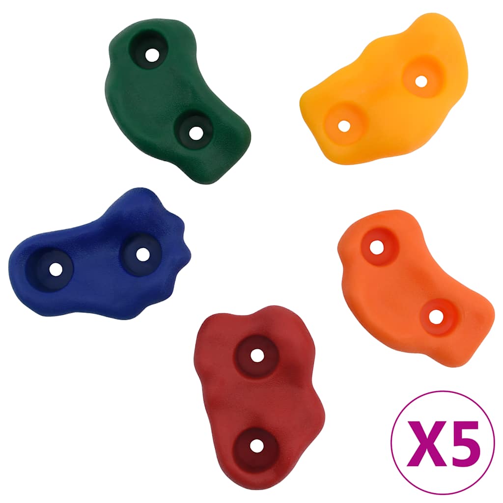 Klettersteine Seil 25 Stk. Mehrfarbig Bouldern Klettersport Kinder PE