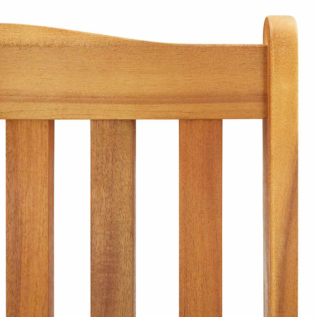 Schaukelstuhl mit Polster Auflage weiß Akazienholz 57x100x117 cm