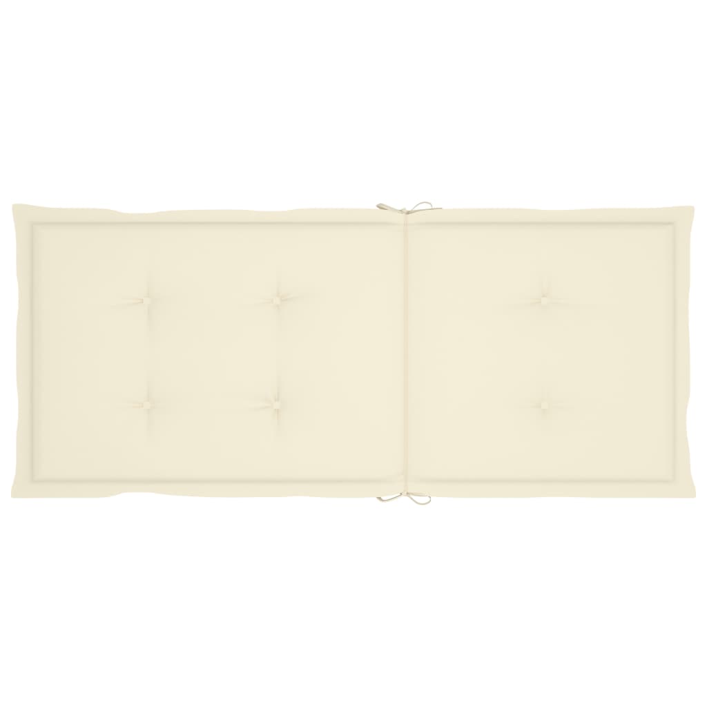 Schaukelstuhl mit Polster Auflage weiß Akazienholz 57x100x117 cm