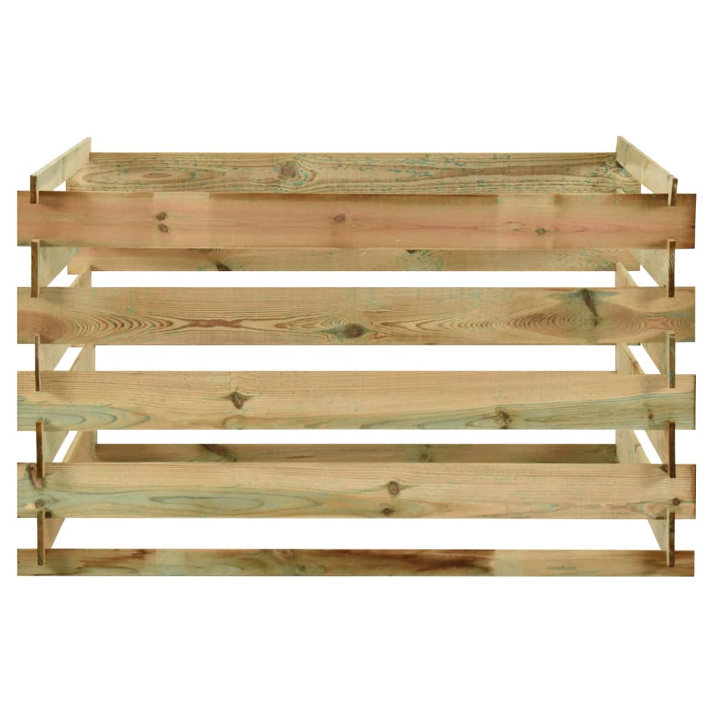 Lattenkomposter Komposter Holz 120x120x70 cm Imprägniert Kiefernholz