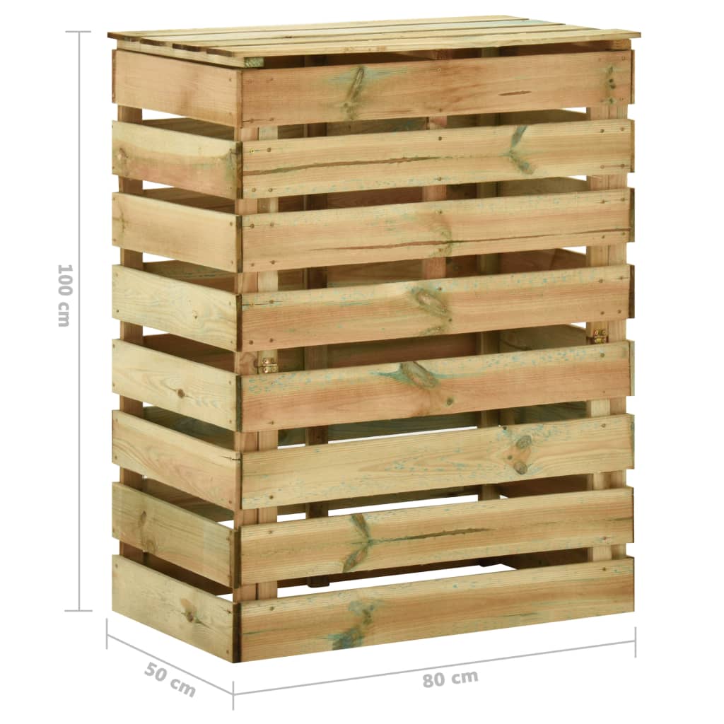 Lattenrost-Komposter Holzkomposter 80x50x100 cm Imprägniertes Kiefernholz