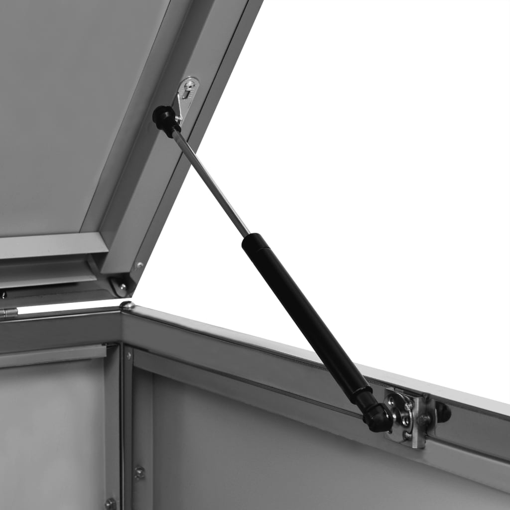 Mülltonnenbox 3 Tonnen 207x77,5x115 cm Edelstahl anthrazit Mülltonnenverkleidung