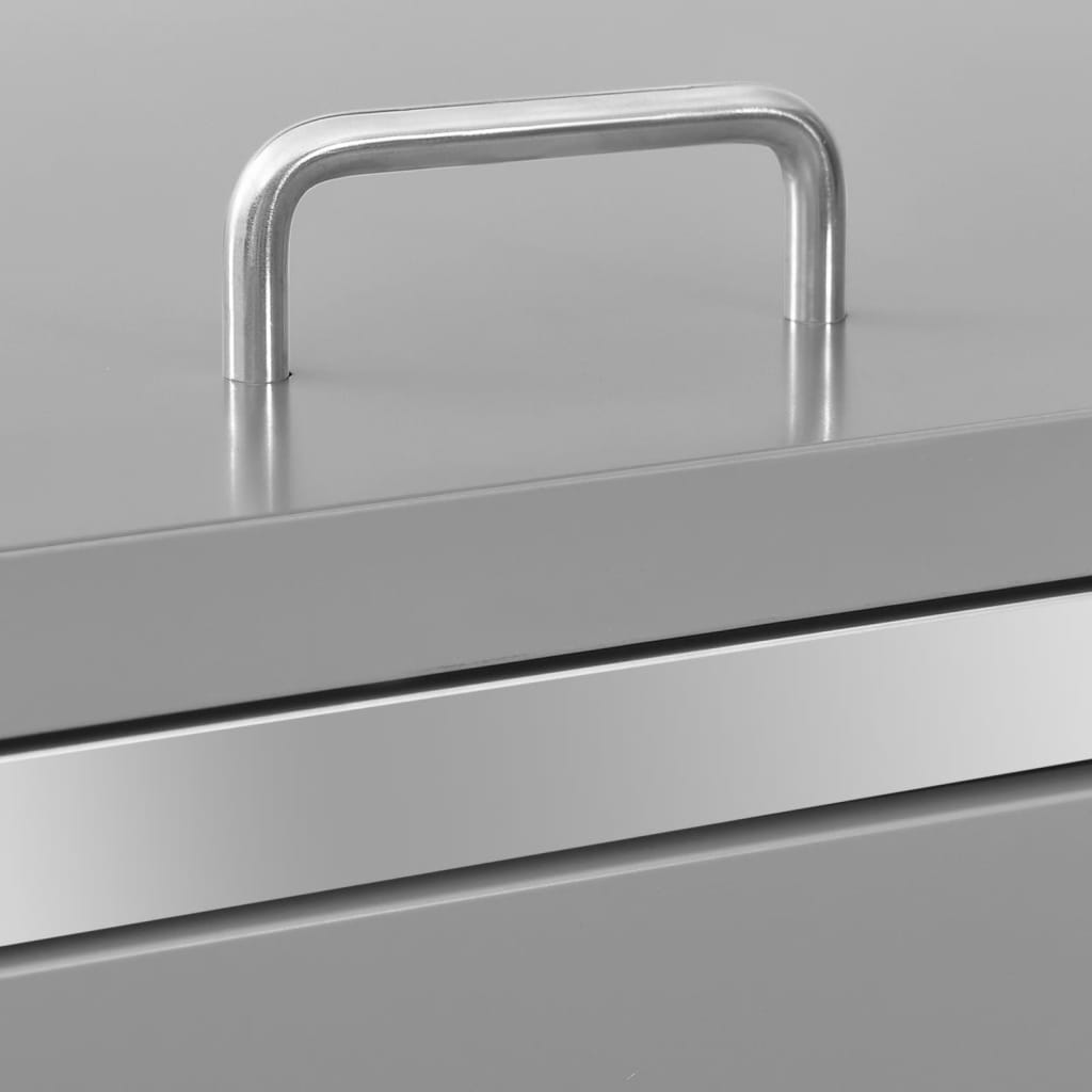 Mülltonnenbox für 3 Tonnen Edelstahl 207x77,5x115 cm rostfrei