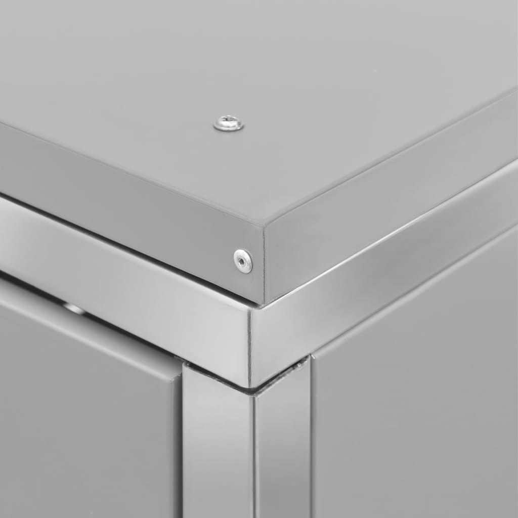 Mülltonnenbox für 3 Tonnen Edelstahl 207x77,5x115 cm rostfrei
