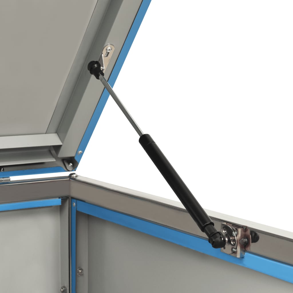 Mülltonnenbox für 3 Tonnen 207x77,5x115 cm Edelstahl blau Mülltonnenverkleidung