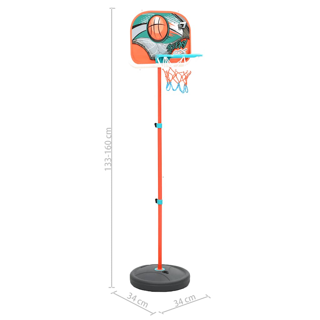 Tragbares Basketball Spiel-Set Verstellbar 133-160 cm für Kinder Kinderspielzeug