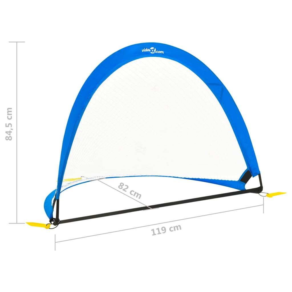 Fußballtore Kinder 2 Stk. mit Aufbewahrungstasche 119x82x84,5cm faltbar