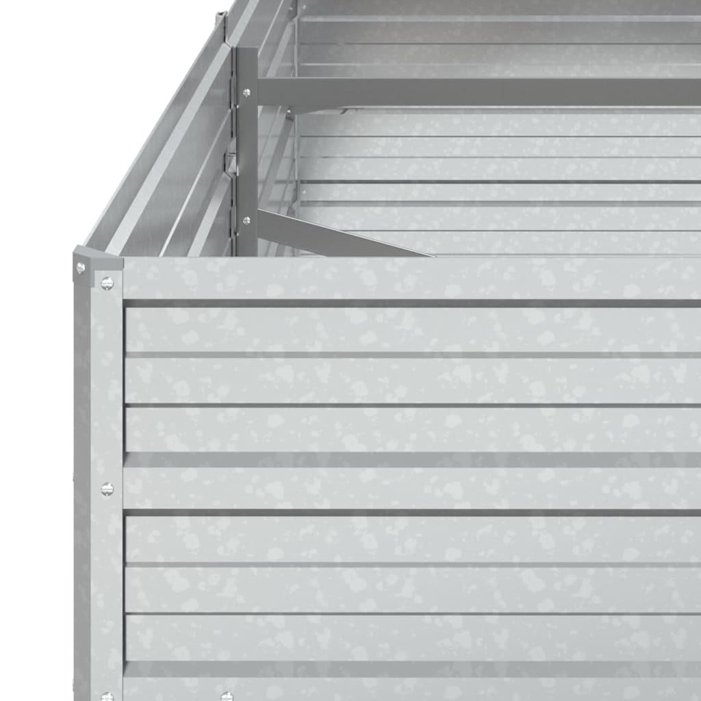 Garten-Hochbeet 160x80x45 cm Verzinkter Stahl Silber Pflanzbeet Pflanzkübel
