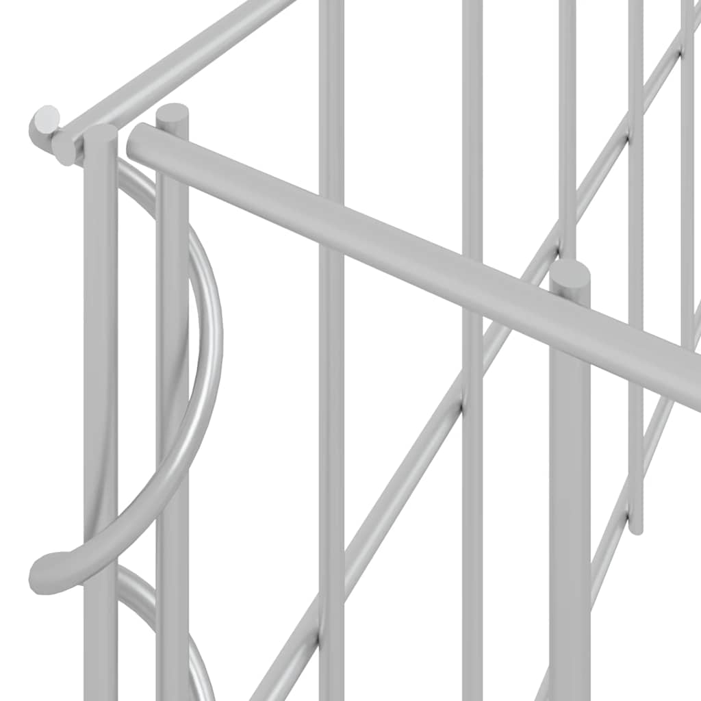 Gabionen-Hochbeet Verzinkter Stahl 200x100x20 cm Steinkorb Grau Silber