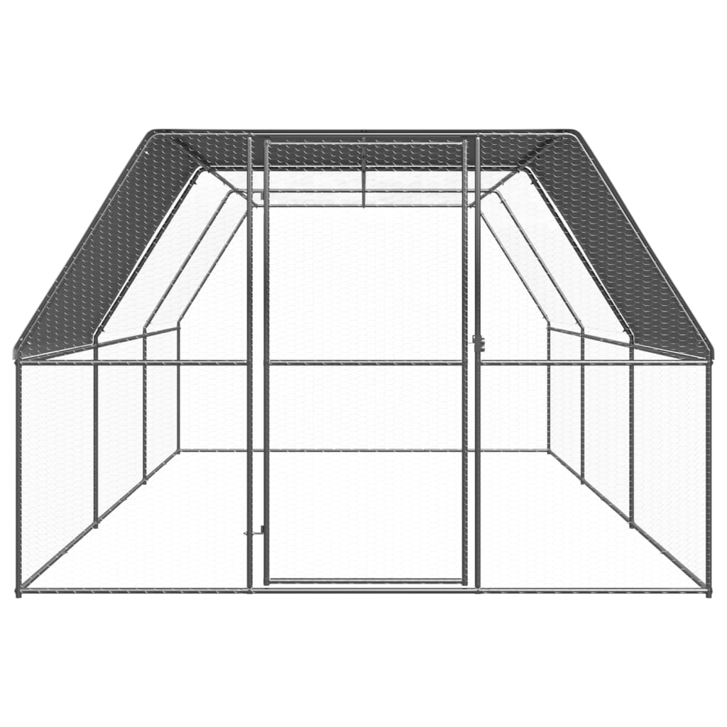 Hühnerkäfig Hühnerstall Stahl 3 x 6 x 2 m Auslauf Freigehege Tierkäfig Geflügelstall