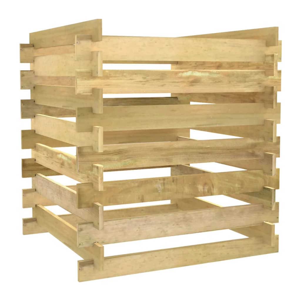 Lattenrost-Komposter 90x90x90 cm Holzkomposter Imprägniertes Kiefernholz