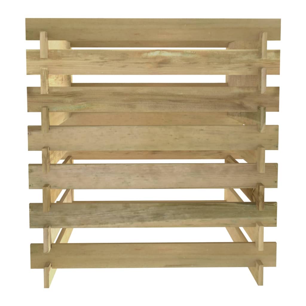 Lattenrost-Komposter 90x90x90 cm Holzkomposter Imprägniertes Kiefernholz