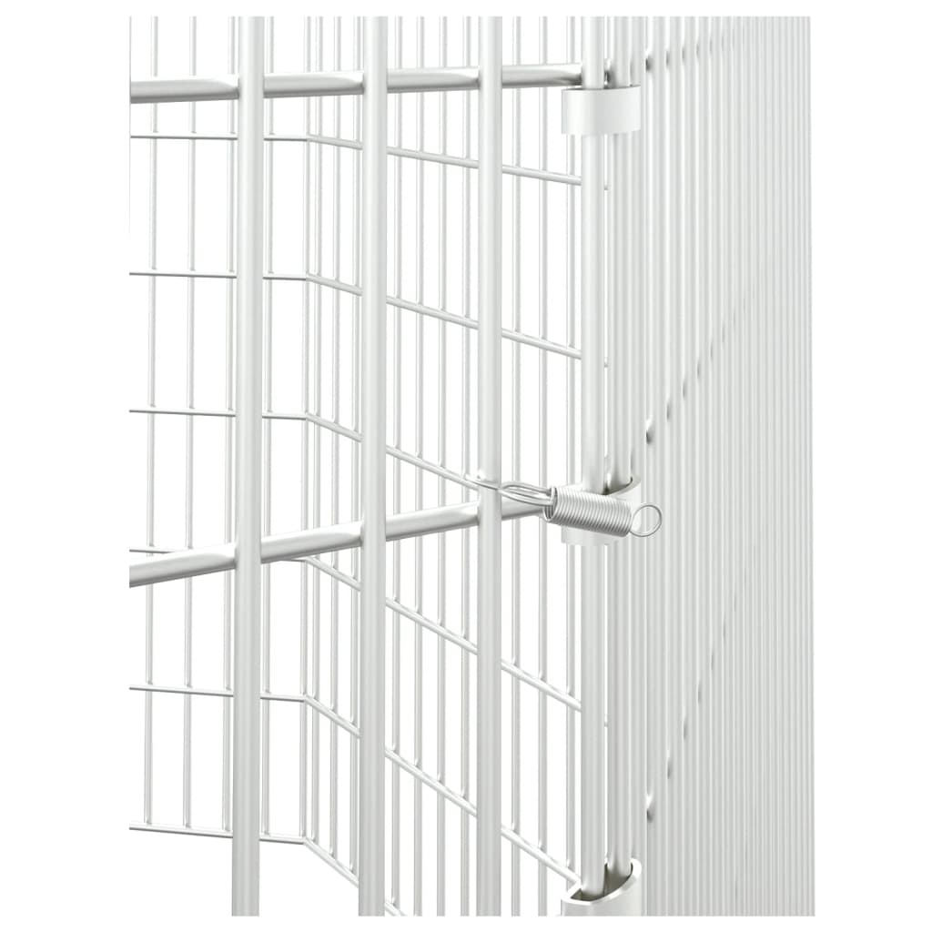 Freilaufgehege 8-teilig 54x80 cm Verzinktes Eisen Freilauf Auslauf Außengehege