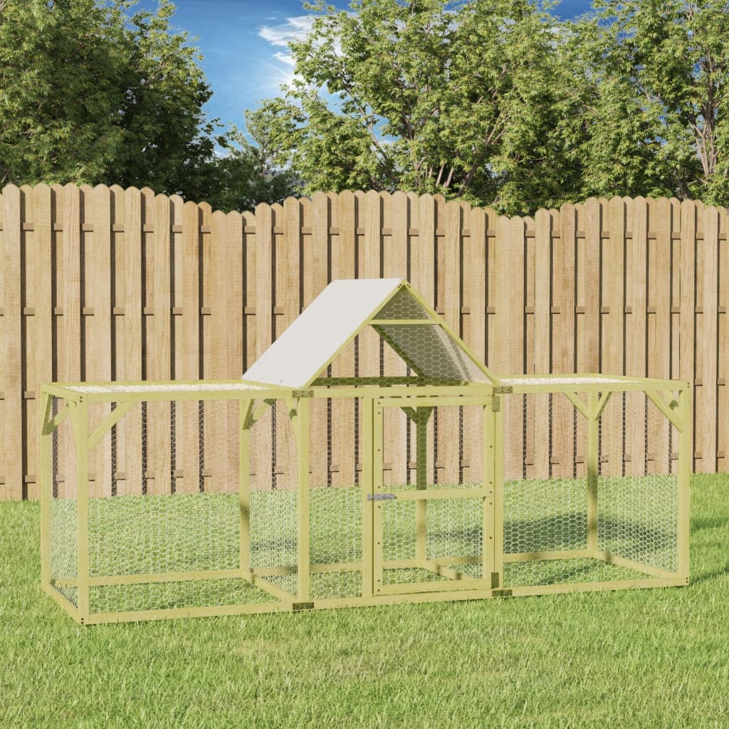 Hühnerkäfig 3 x 1 x 1,5 m Hühnerstall Imprägniertes Holz Auslauf Geflügel Freigehege
