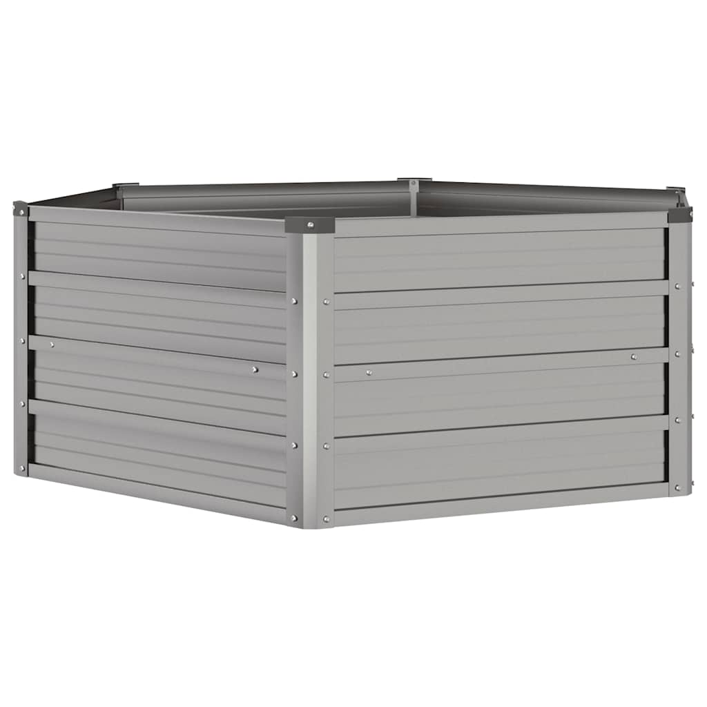 Hochbeet 129x129x45 cm Cortenstahl rostig sechseckig Pflanzkasten