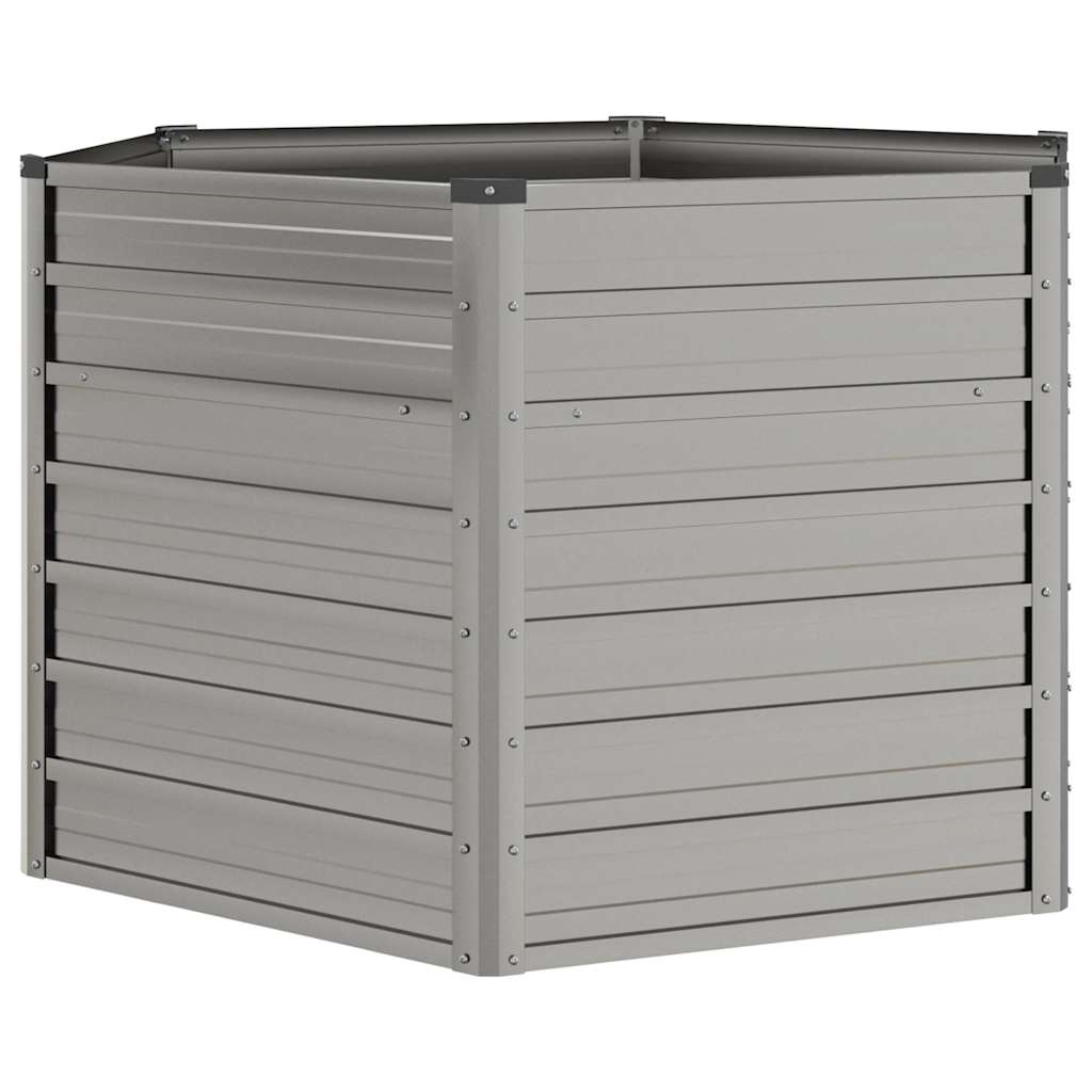 Hochbeet 129 x 129 x 77cm Cortenstahl rostig Pflanzbeet Pflanzkasten