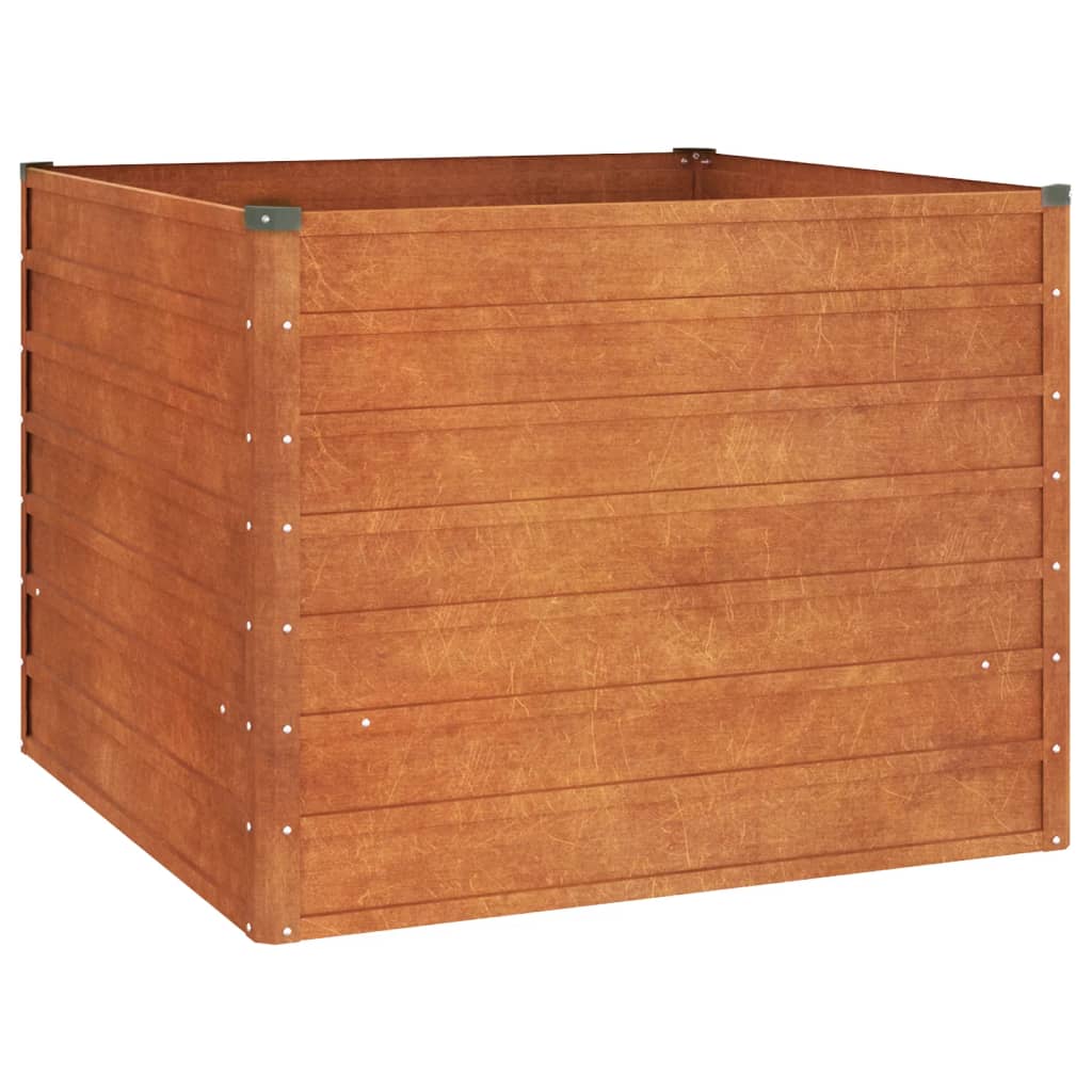 Hochbeet 100x100x77 cm Cortenstahl rostig Pflanzbeet Pflanzkasten