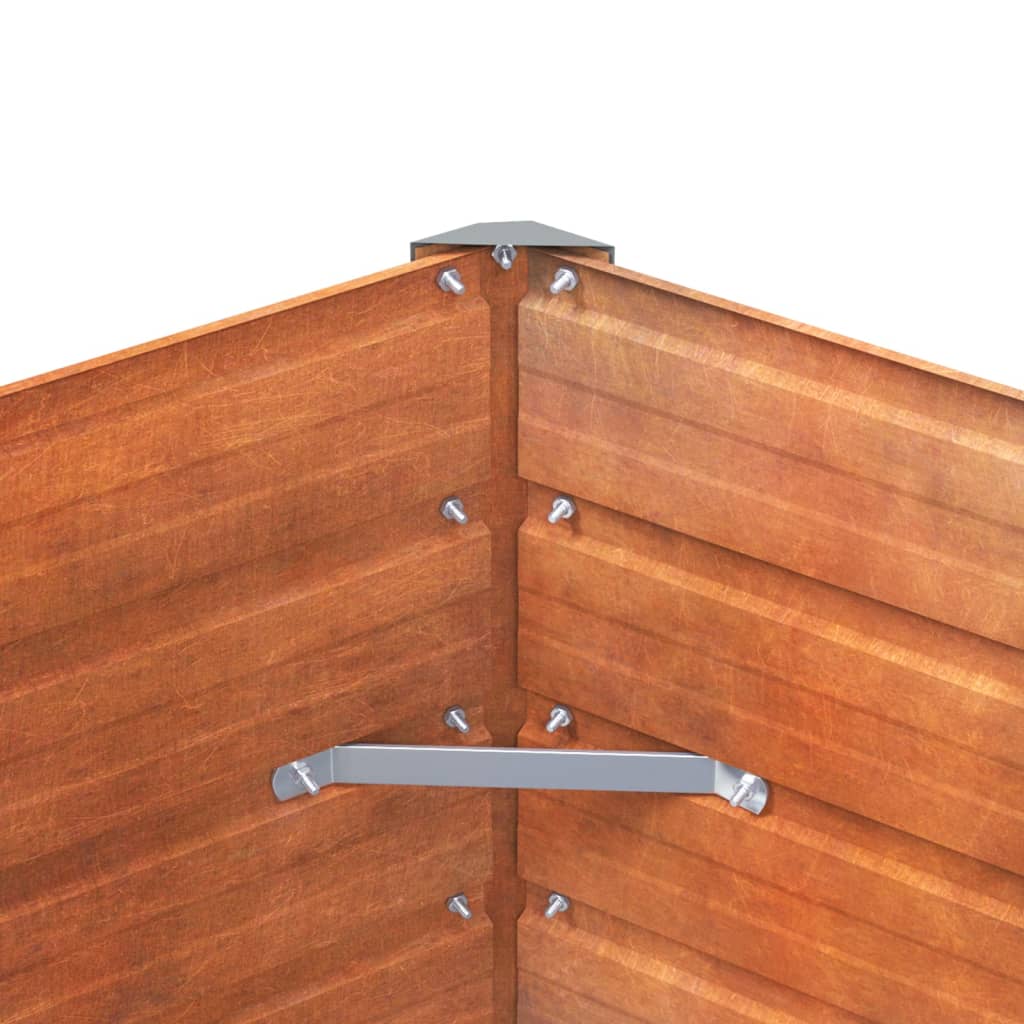 Hochbeet 100x100x77 cm Cortenstahl rostig Pflanzbeet Pflanzkasten