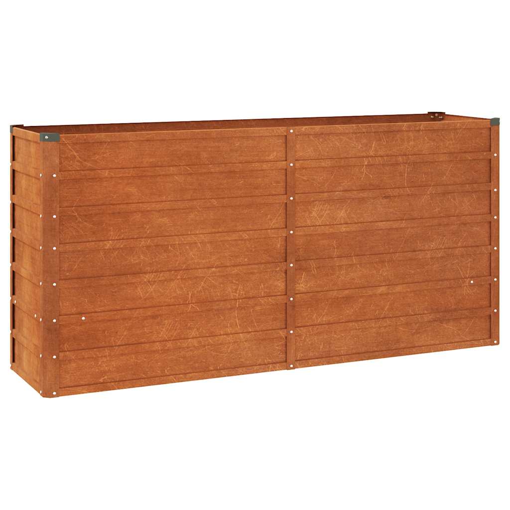 Hochbeet 160x40x77 cm Cortenstahl rostig Pflanzbeet Pflanzkasten