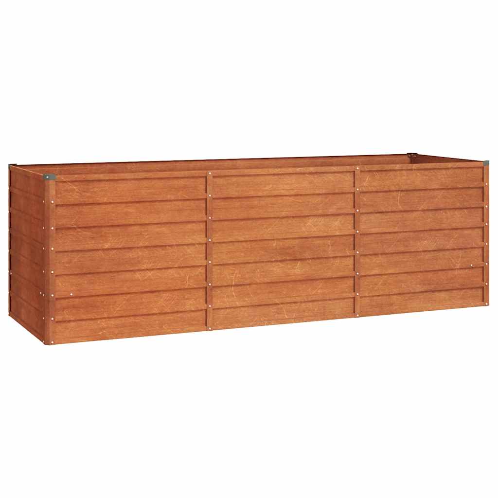 Hochbeet 240x80x77 cm Cortenstahl rostig Pflanzbeet Pflanzkasten