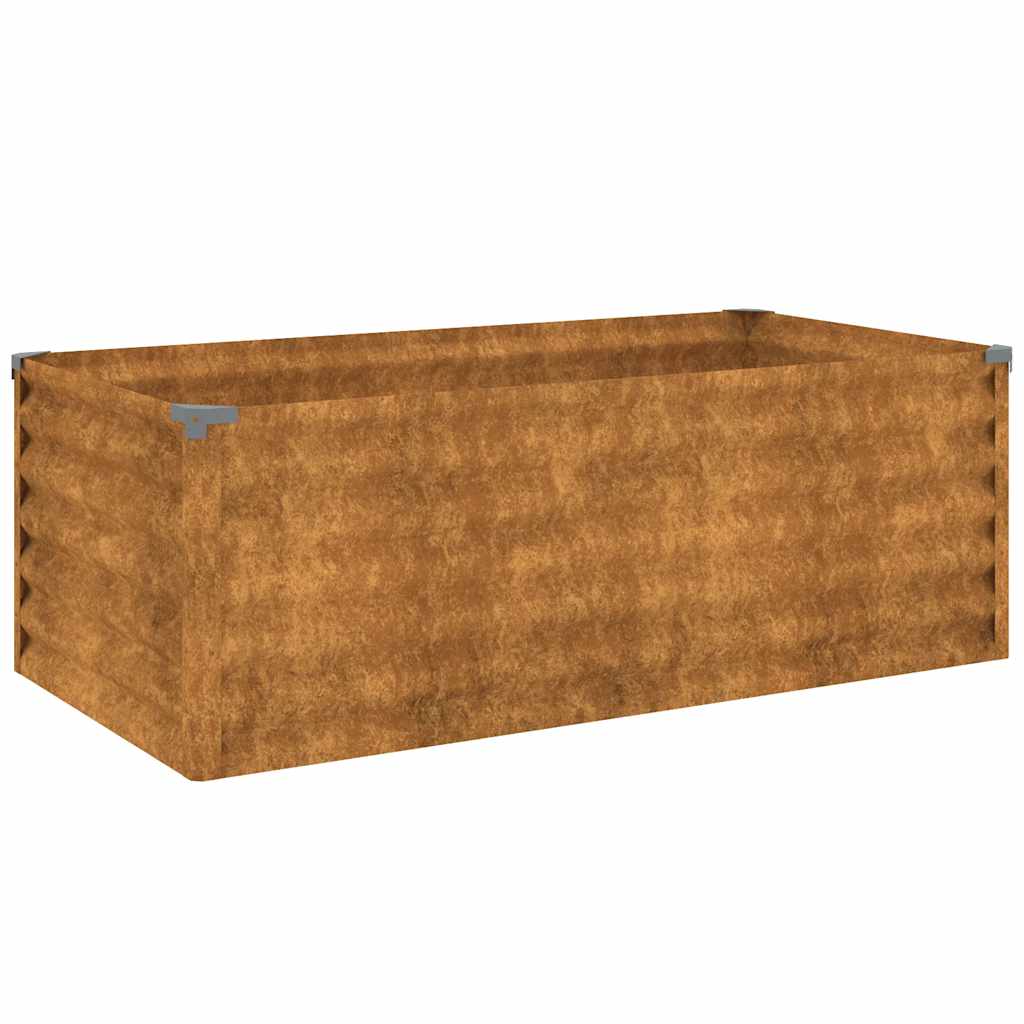 Hochbeet 100x50x36cm Cortenstahl rostig Pflanzbeet Pflanzkasten