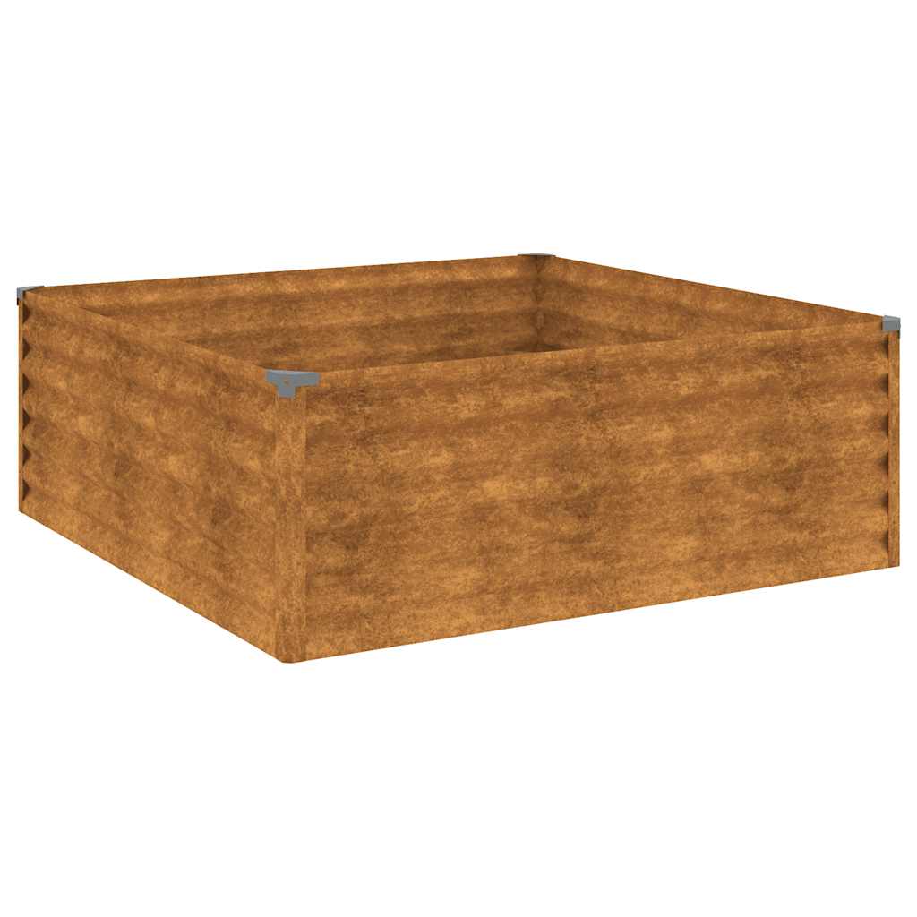 Hochbeet 100x100x36 cm Cortenstahl rostig Pflanzbeet Pflanzkasten