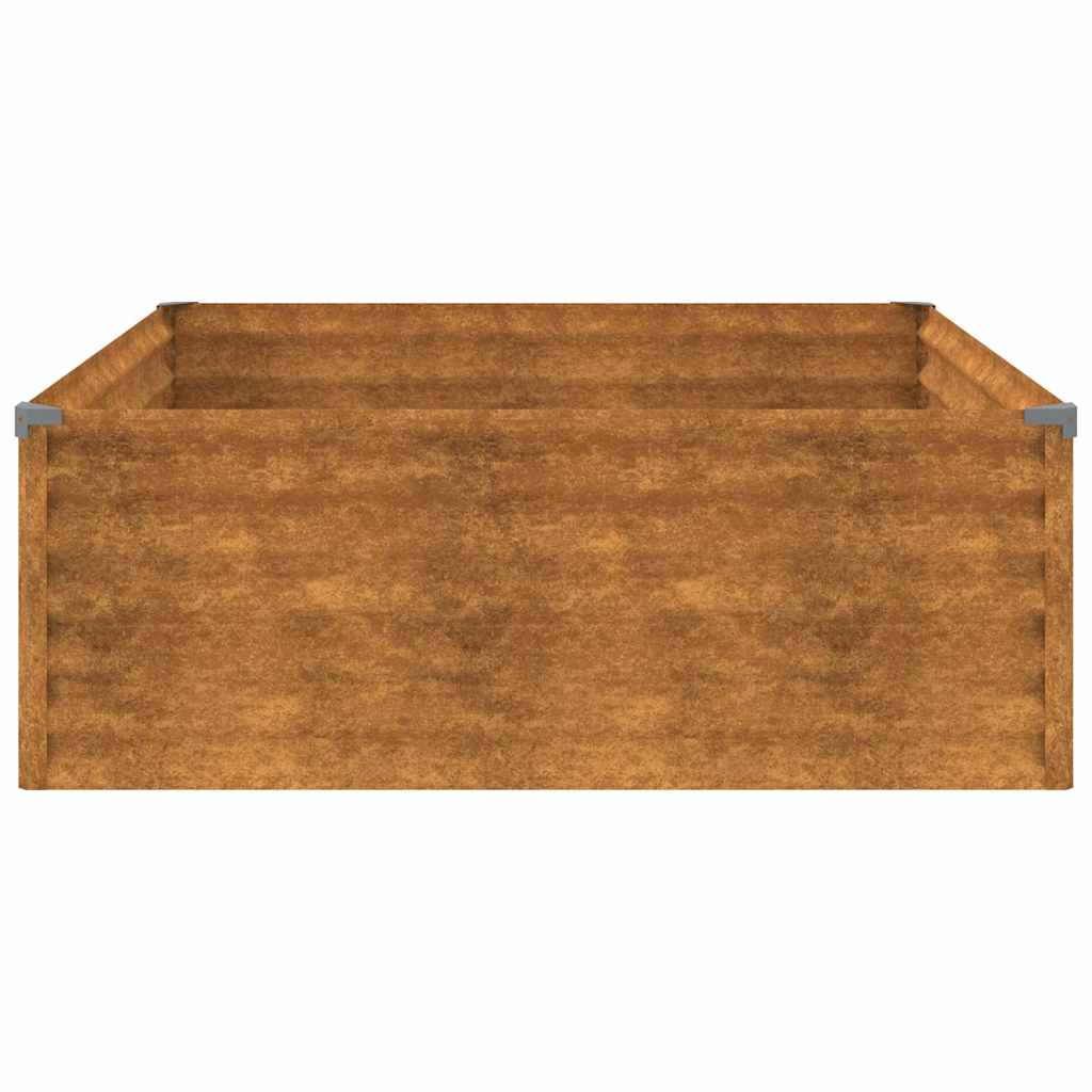 Hochbeet 100x100x36 cm Cortenstahl rostig Pflanzbeet Pflanzkasten