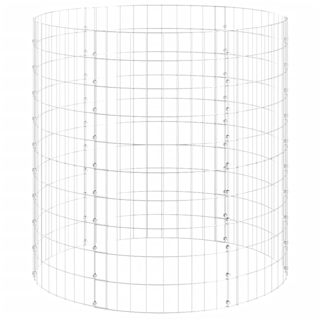 Gartenkomposter Ø100x100 cm Verzinkter Stahl Kompostbehälter Rotte