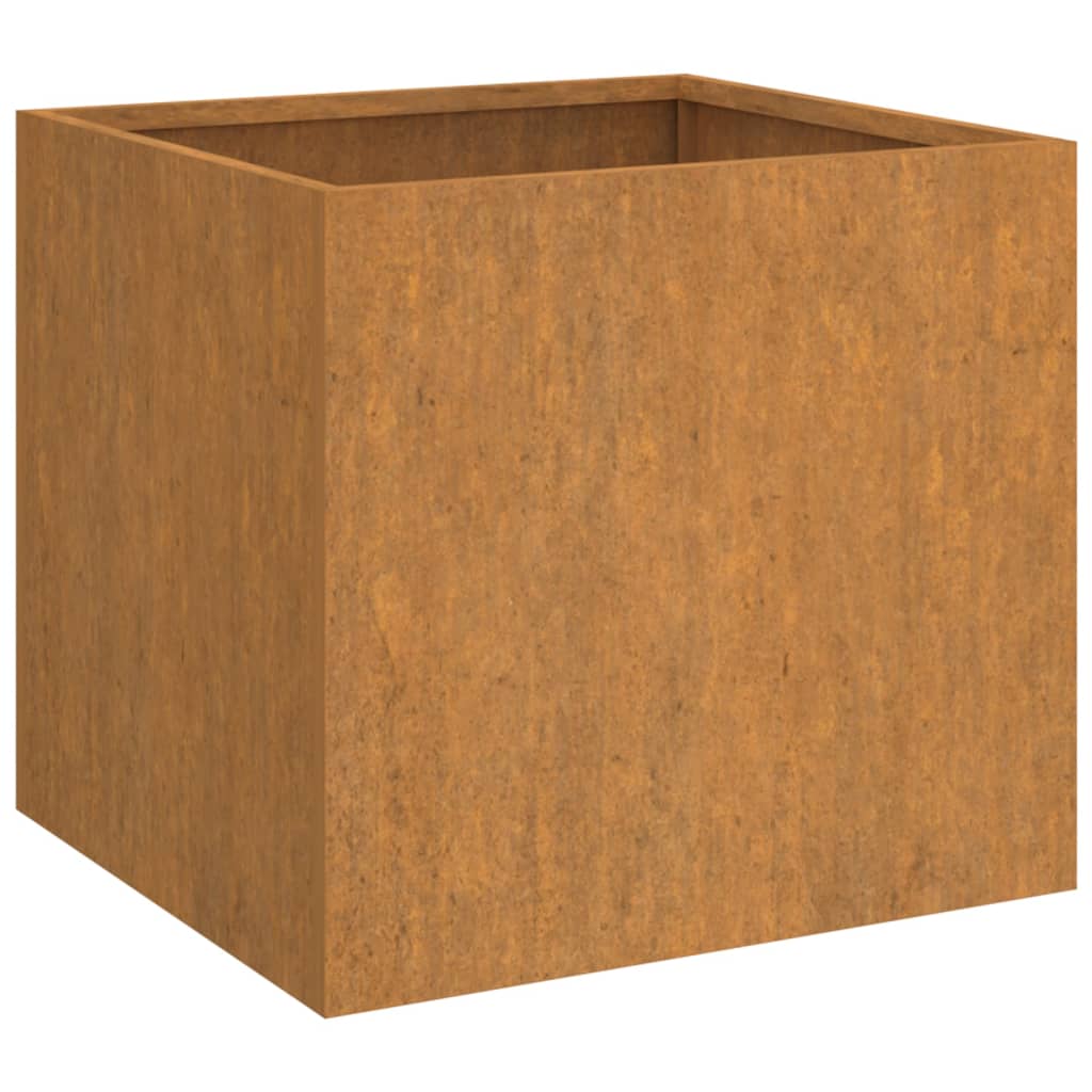2 Stk. Hochbeet 49x47x46 cm Cortenstahl rostig Pflanzbeet Pflanzkasten