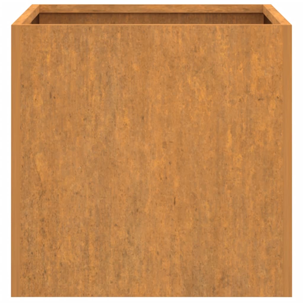 2 Stk. Hochbeet 49x47x46 cm Cortenstahl rostig Pflanzbeet Pflanzkasten