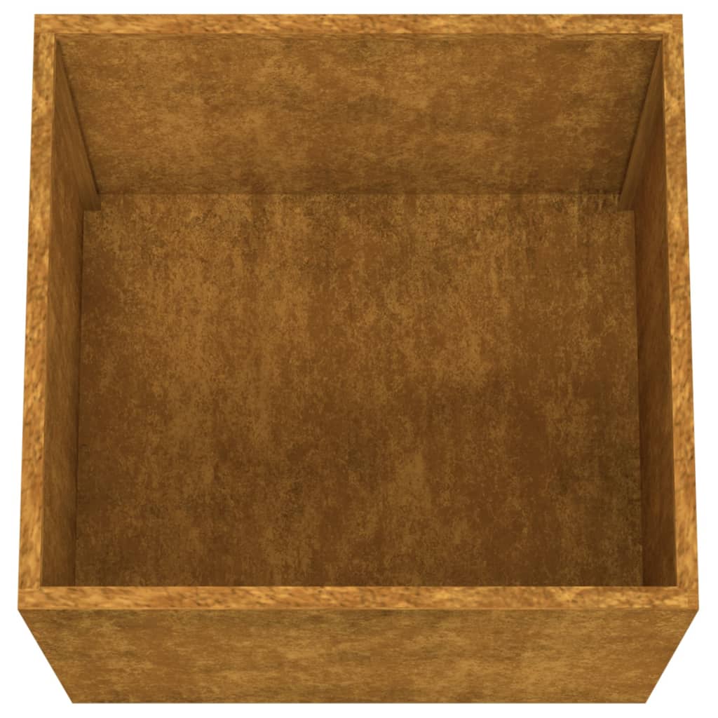 2 Stk. Hochbeet 49x47x46 cm Cortenstahl rostig Pflanzbeet Pflanzkasten