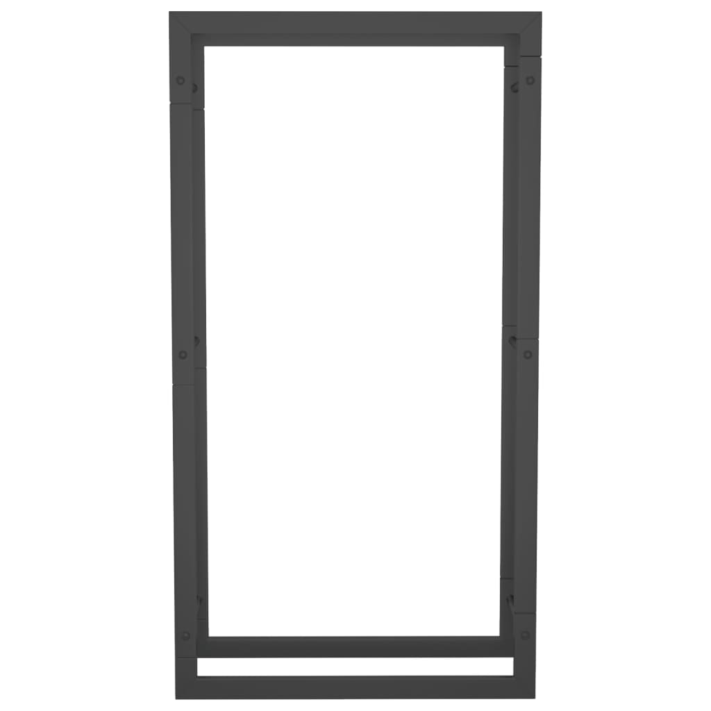 Brennholzregal Stahl Mattschwarz 50x28x94 cm Kaminholzlager Feuerholzhalter