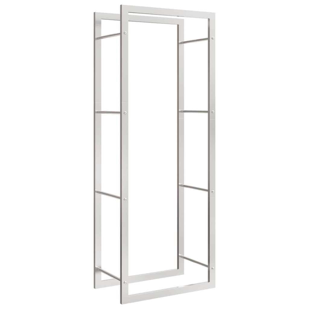 Brennholzregal 50x28x132 cm Edelstahl Holzlager Feuerholzhalter