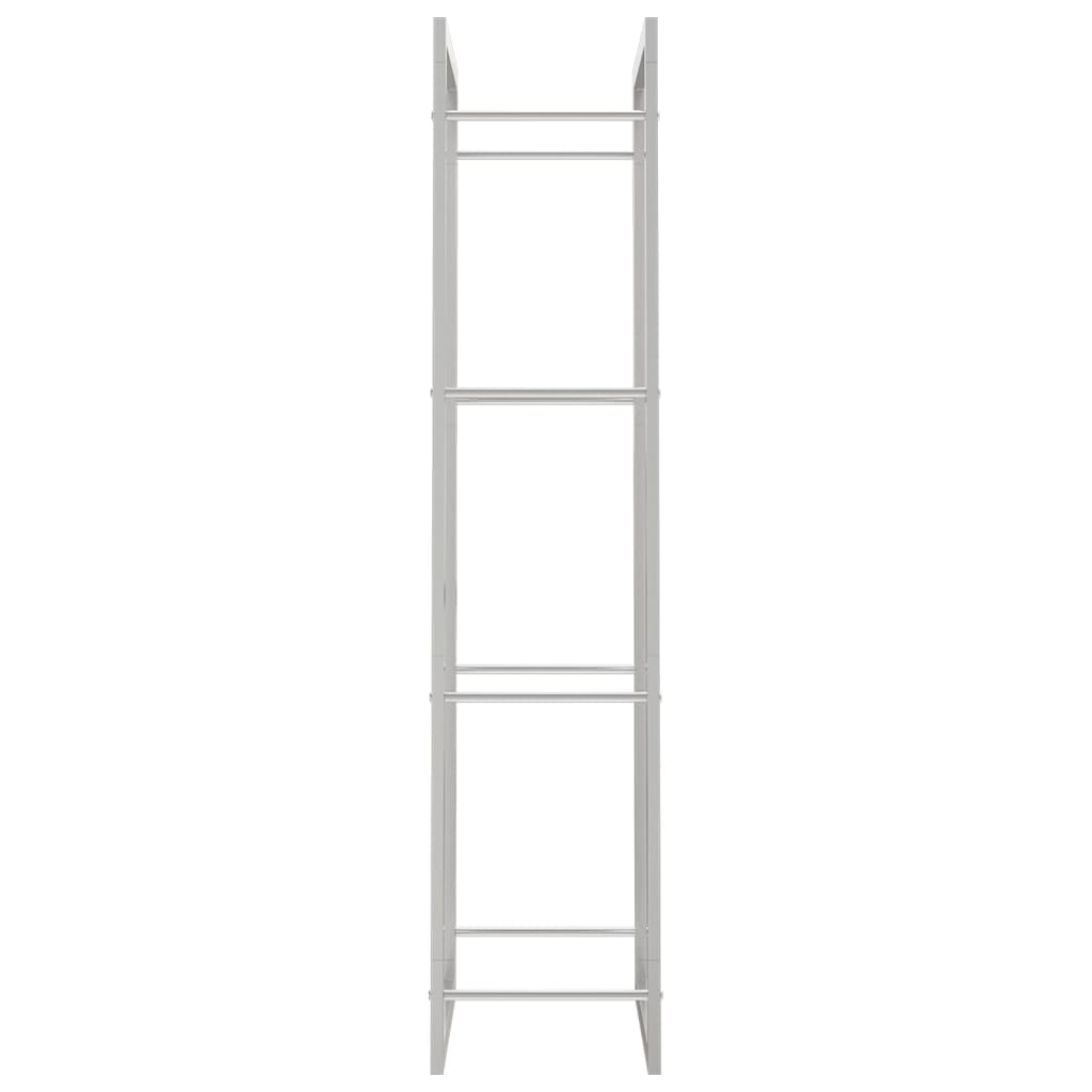 Brennholzregal 50x28x132 cm Edelstahl Holzlager Feuerholzhalter