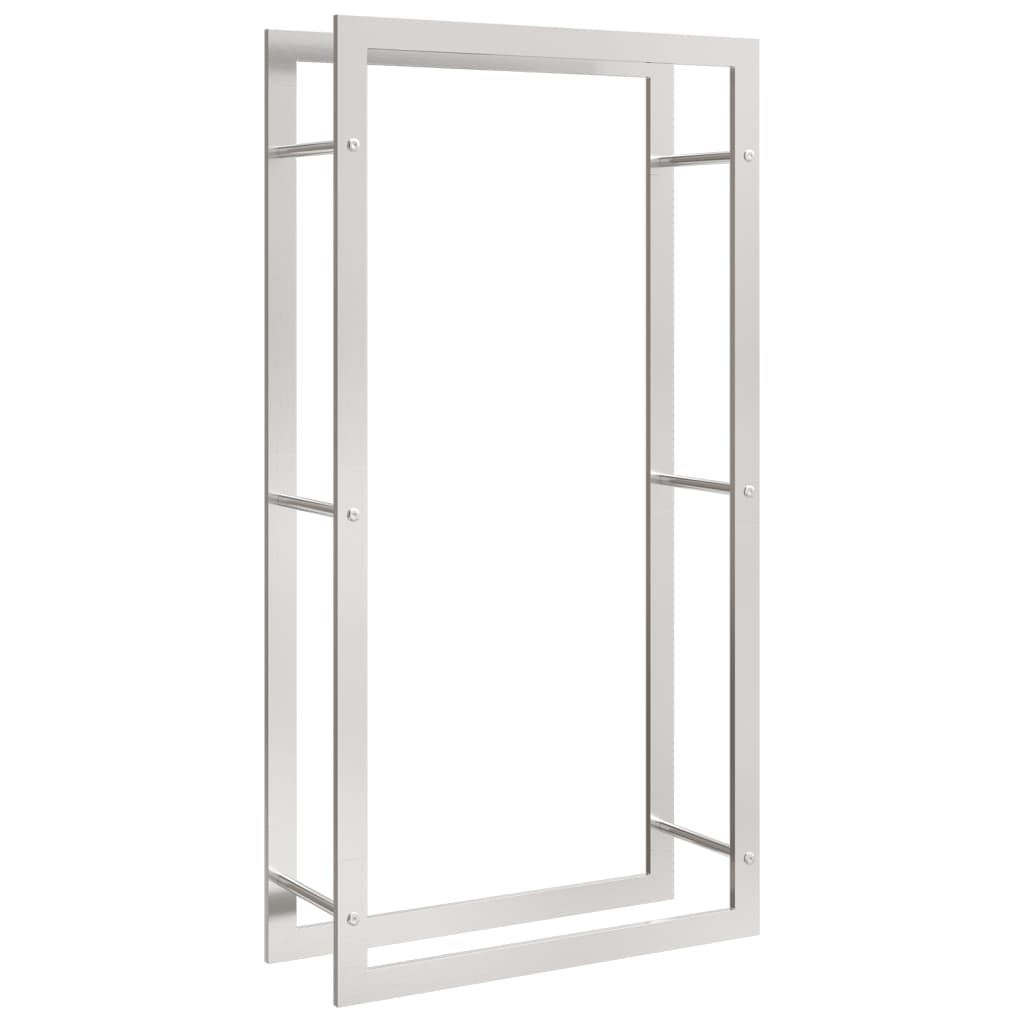 Brennholzregal 80x28x154 cm Edelstahl Holzlager Feuerholzhalter