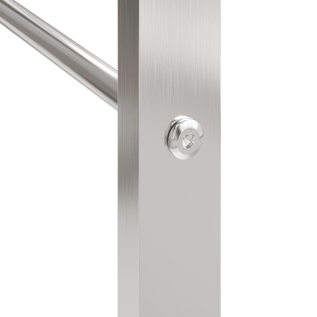 Brennholzregal 80x28x154 cm Edelstahl Holzlager Feuerholzhalter