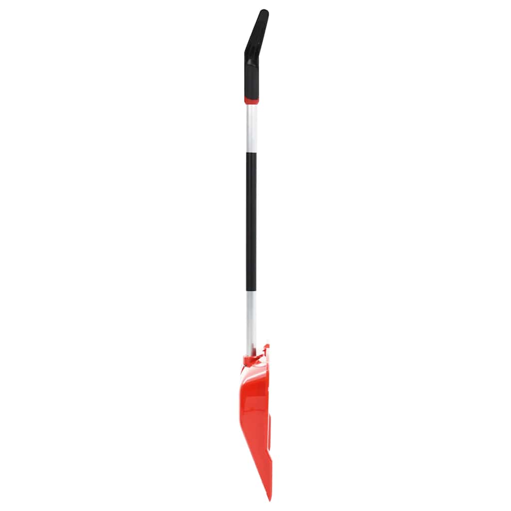 Schneeschaufel Rot 136 cm Aluminium Schneeschippe Schneeräumer