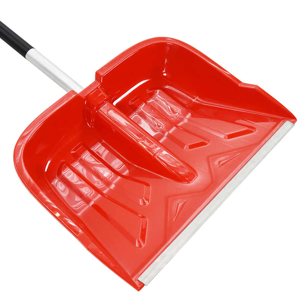 Red snow shovel, 136 cm, aluminum snow shovel, snow remover