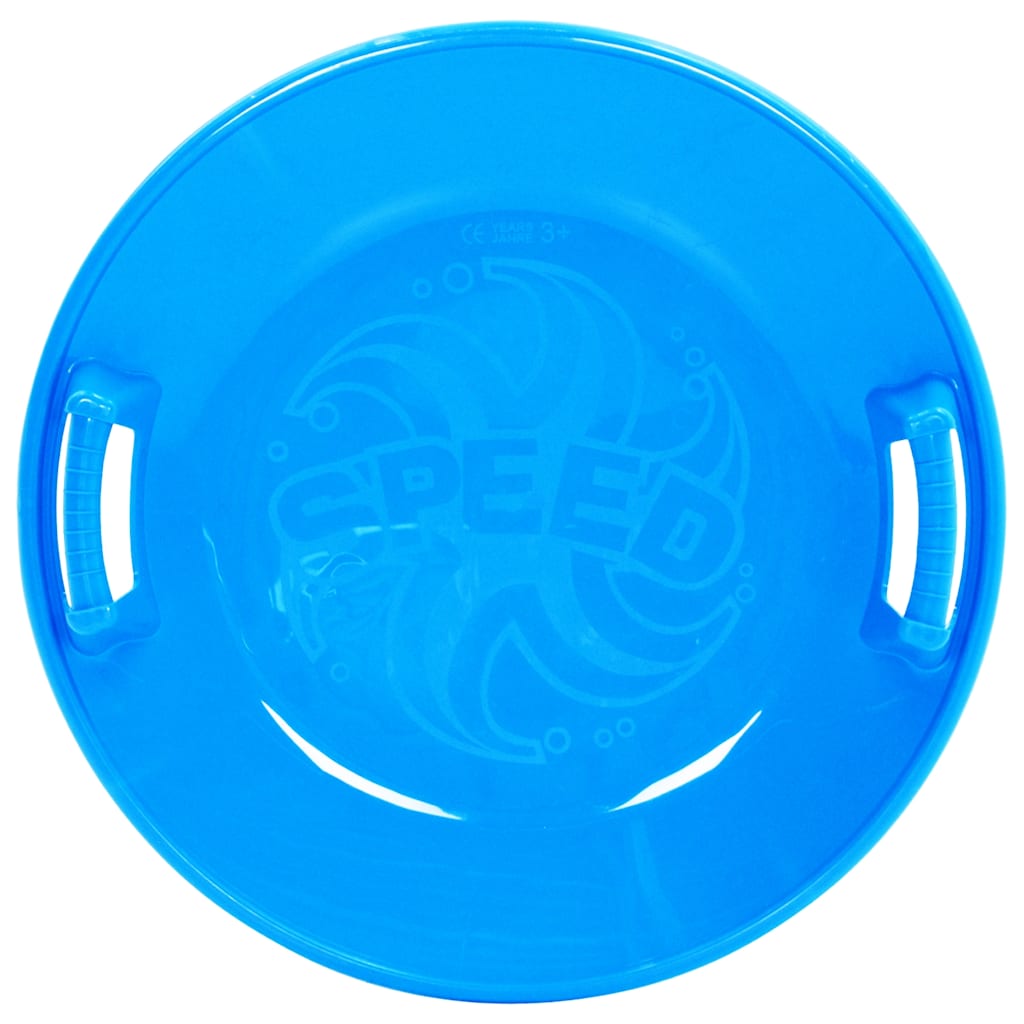 Schlitten Bob Rund 66,5 cm Schneerutscher Rundschlitten Tellerschlitten blau PP bis 50 kg