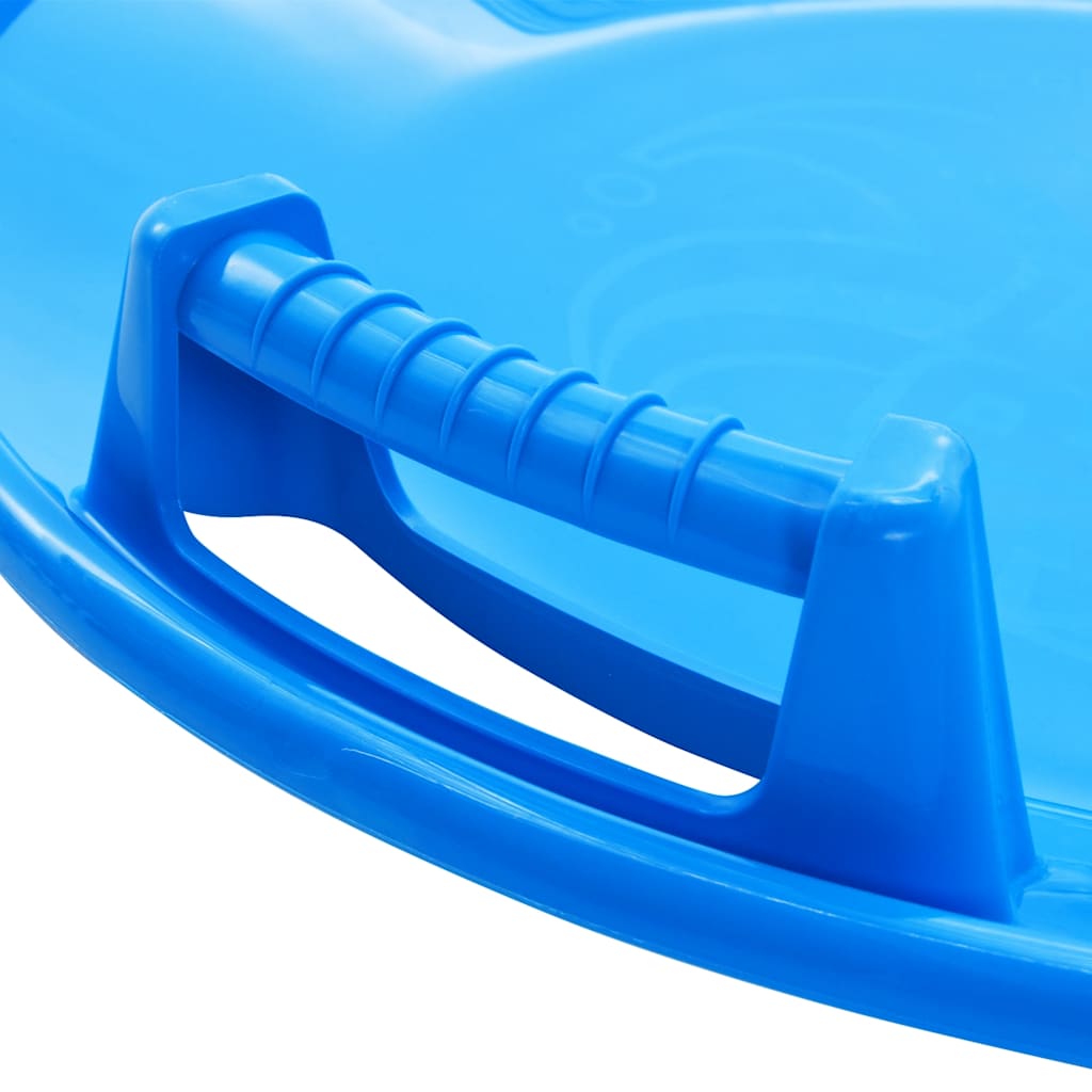 Schlitten Bob Rund 66,5 cm Schneerutscher Rundschlitten Tellerschlitten blau PP bis 50 kg