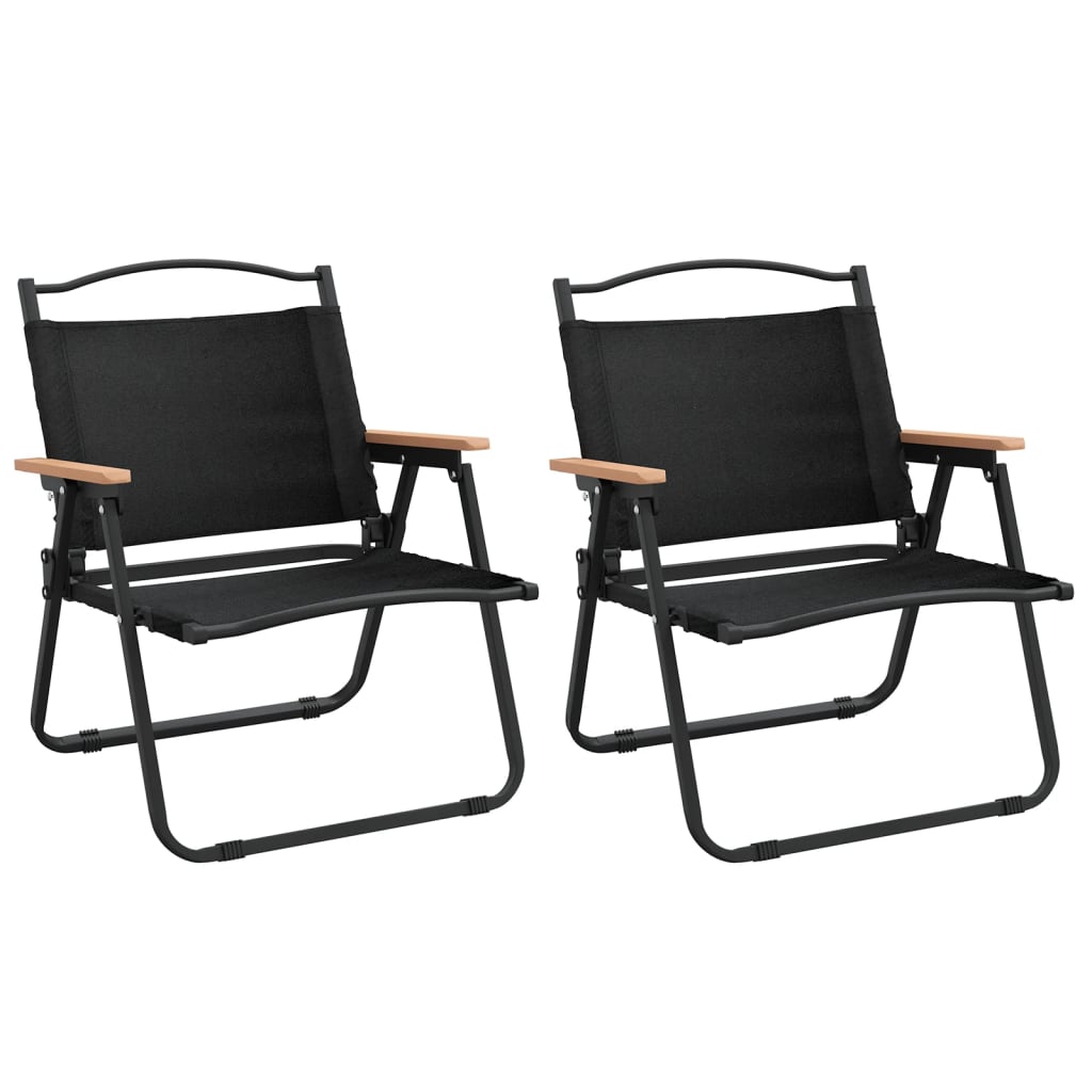 Campingstühle 2 Stk. Schwarz 54x43x59 cm Oxford-Gewebe klappbar