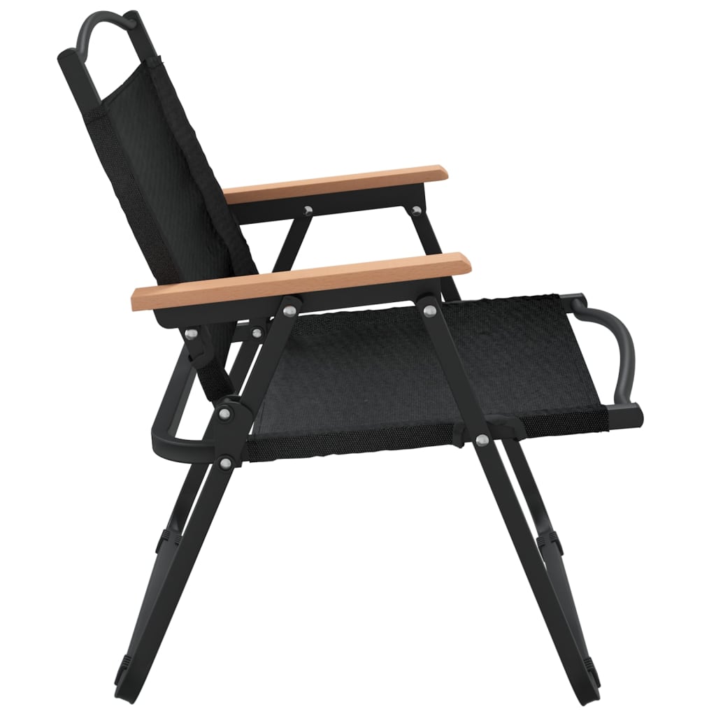 Campingstühle 2 Stk. Schwarz 54x43x59 cm Oxford-Gewebe klappbar