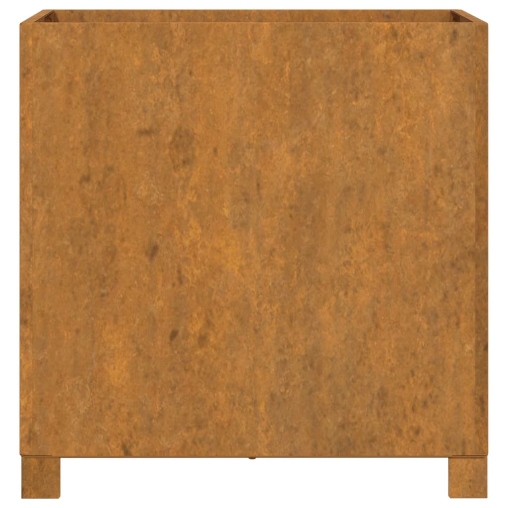 Hochbeet 2x Pflanzkübel mit Beinen Rostig 49x47x50 cm Cortenstahl
