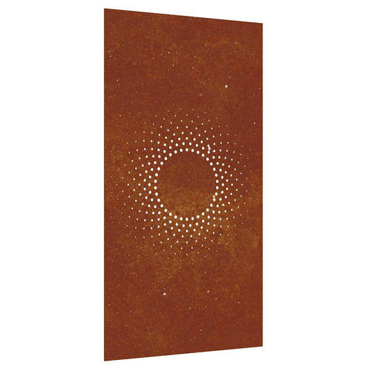 Garten Wanddekoration 105x155 cm rusty Cortenstahl Design Sonne Roststahl