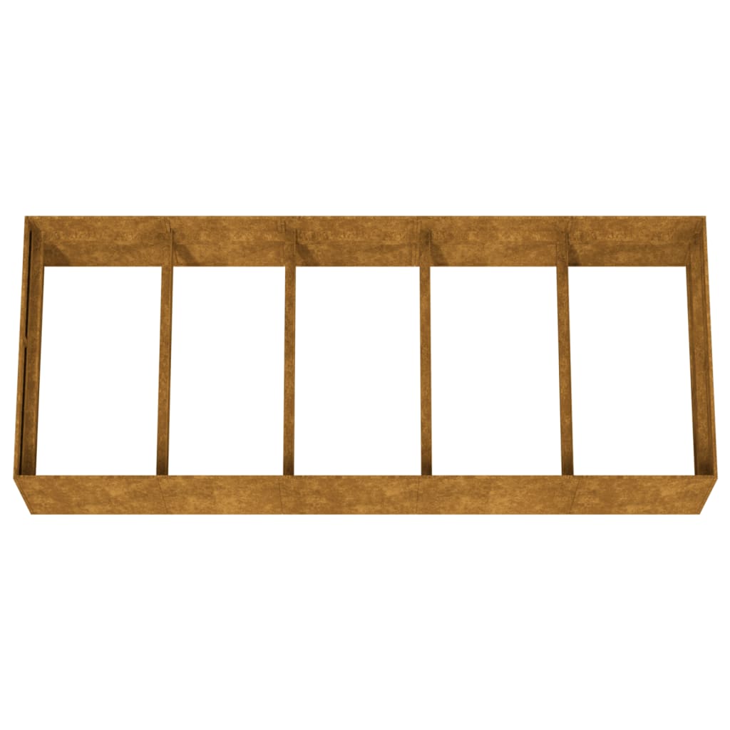 Hochbeet 200x80x40 cm Cortenstahl rostig Pflanzbeet Pflanzkasten