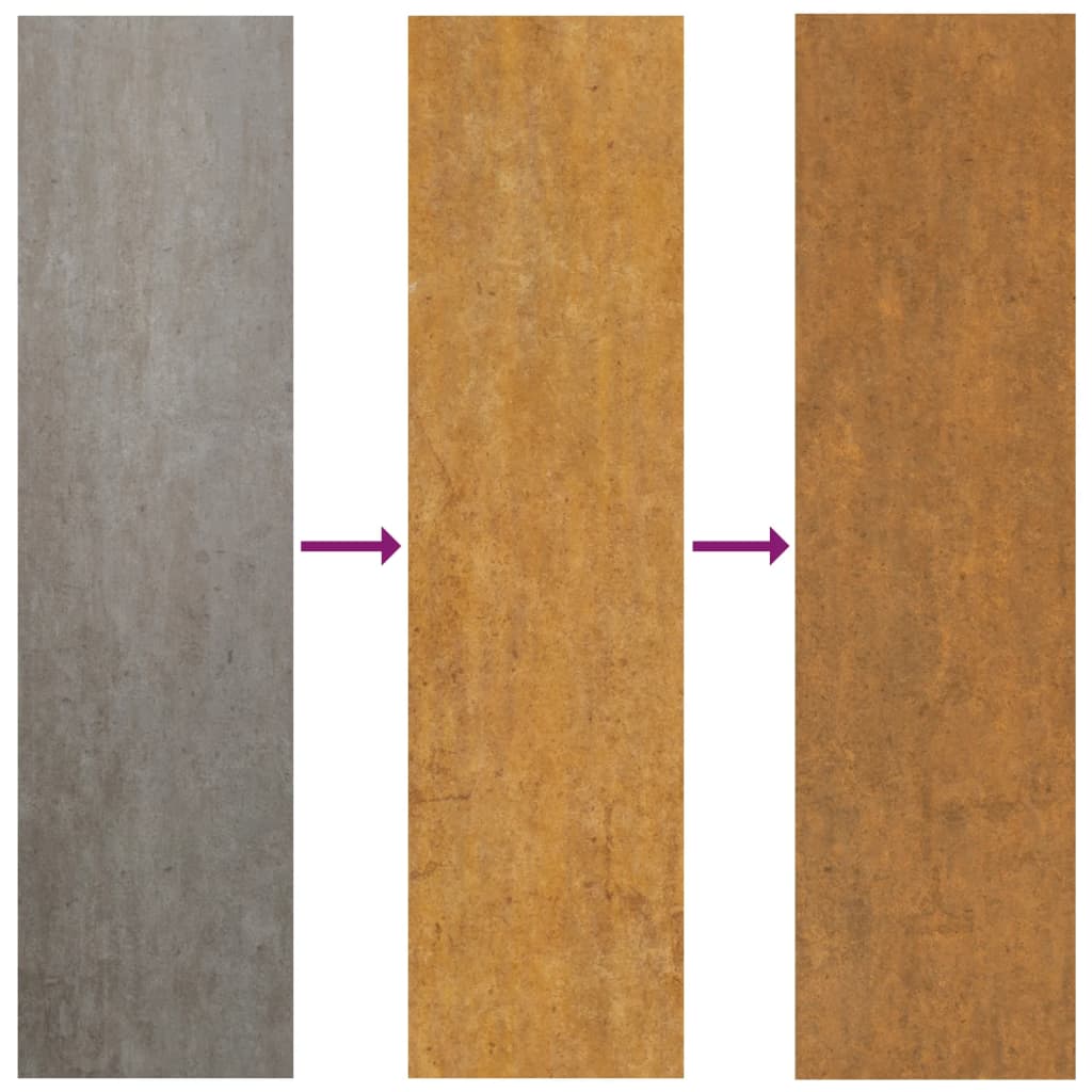 Hochbeet 200x80x40 cm Cortenstahl rostig Pflanzbeet Pflanzkasten